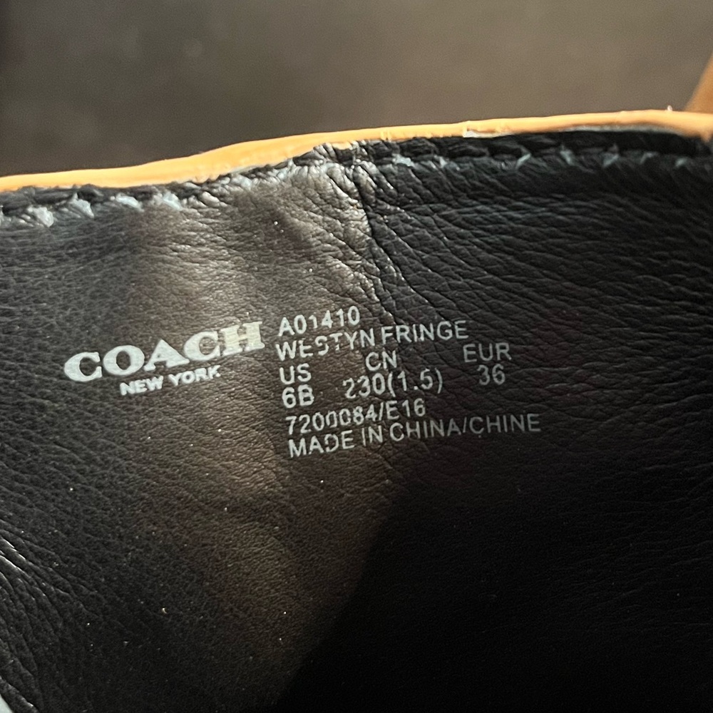 NWT Coach | Western Suede  Fringe Booties - Picture 7 of 8